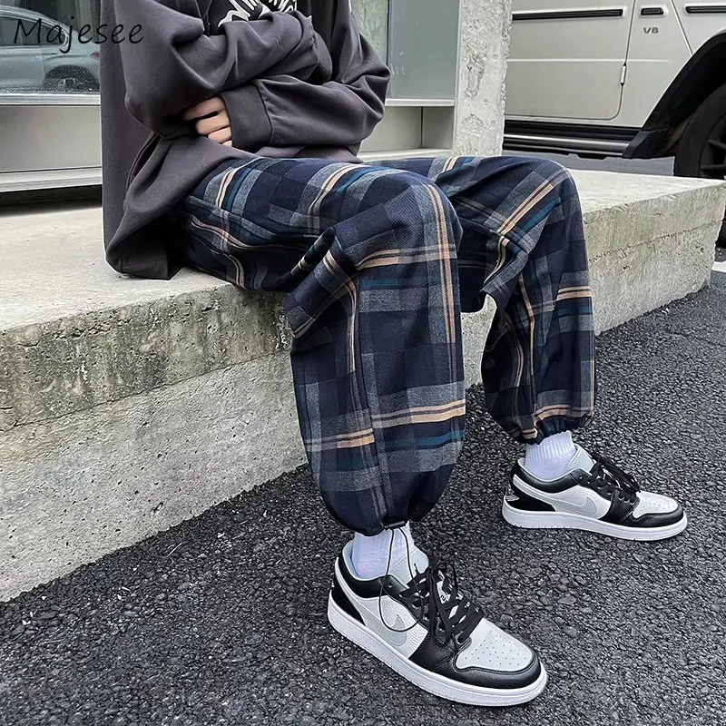 Men Pants Spring Autumn Bundle Plaid Trousers Casual High Street Loose Straight All-match Male Pantalones Retro Design Japanese
Men Pants Spring Autumn Bundle Plaid Trousers Casual High Street Loose Straight All-match Male Pantalones Retro Design Japanese