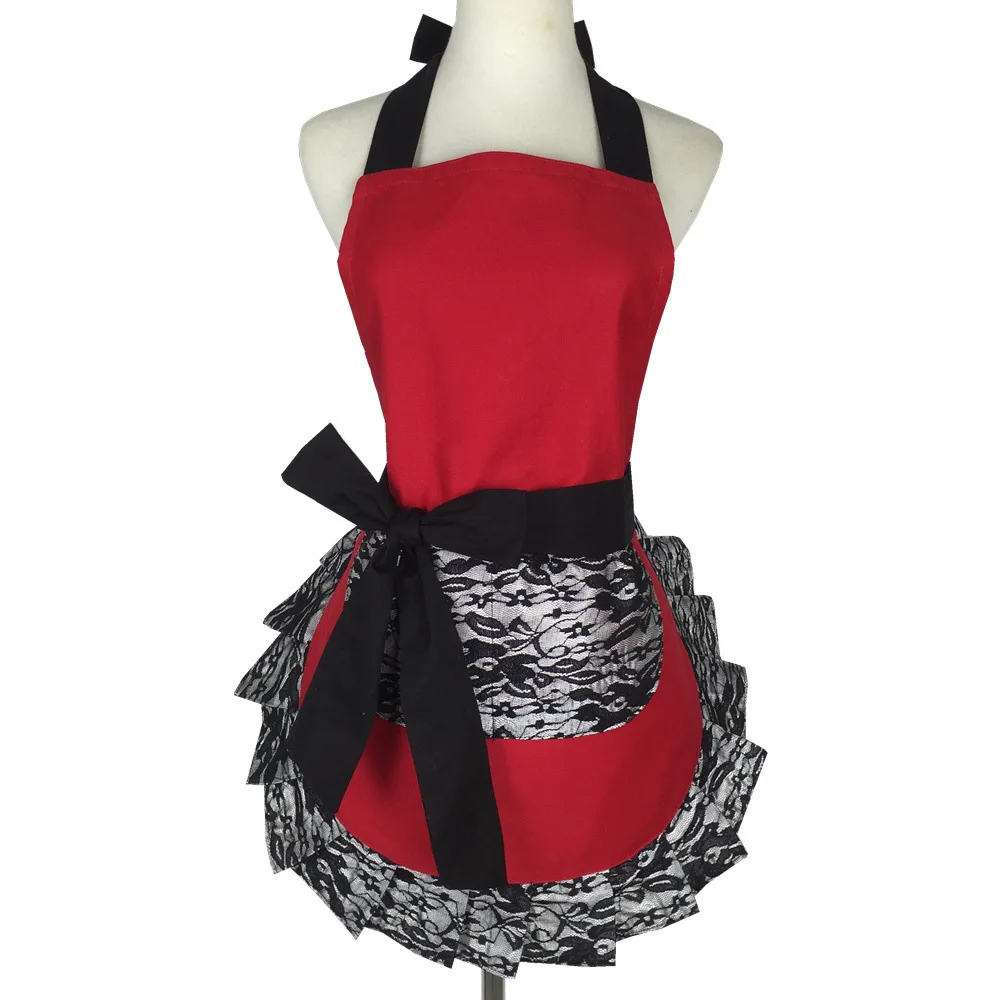 Chic Black Red Beige Simple Lace Design Kitchen Bathroom Apron Sexy Cotton Aprons For Women Home Improvement Manicure Chef Apron
Chic Black Red Beige Simple Lace Design Kitchen Bathroom Apron Sexy Cotton Aprons For Women Home Improvement Manicure Chef Apron