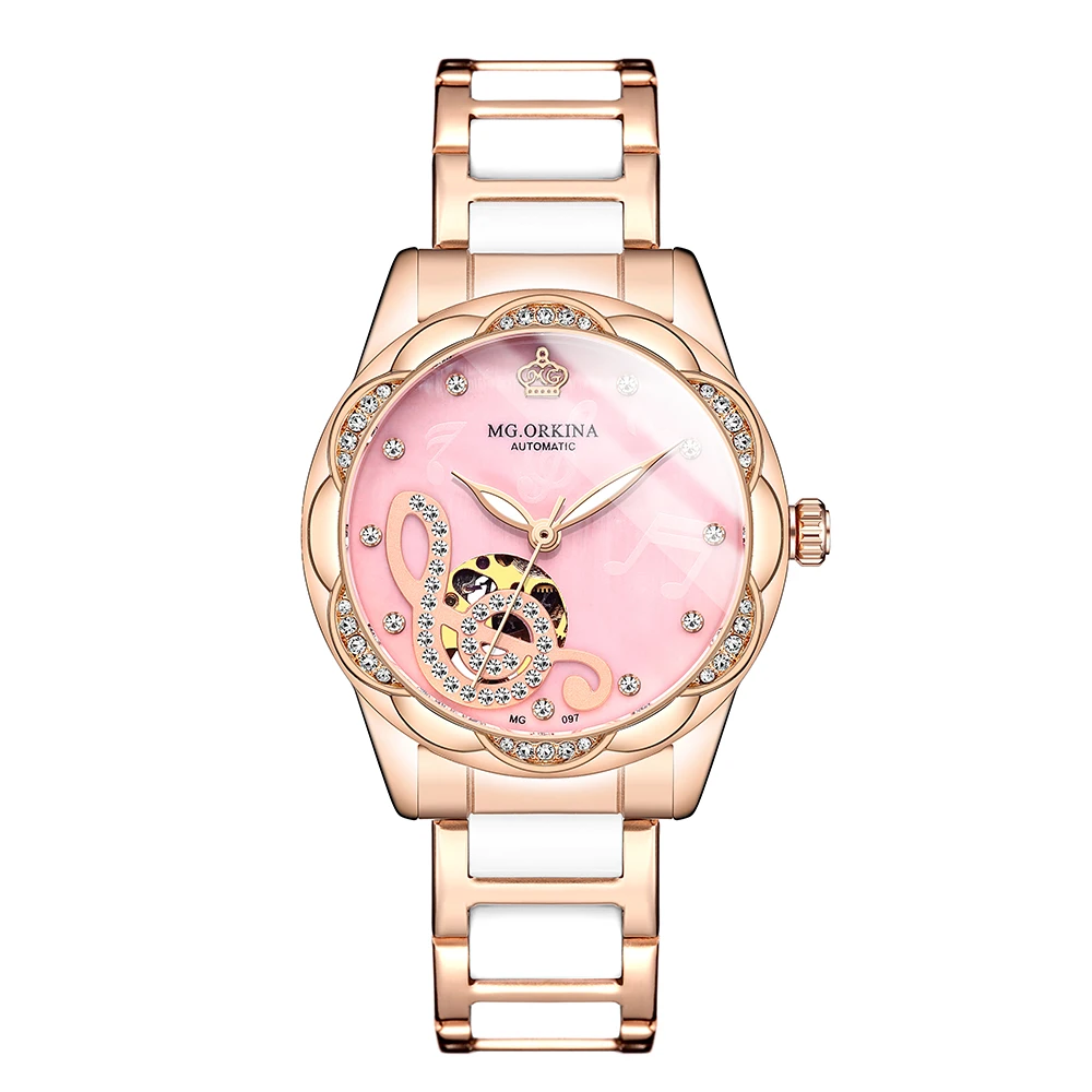 ORKINA Musical Note Literal Design Women Dress Watch Ceramic Stainless Steel Band Luminous Hand Date Automatic Mechanical Watch
ORKINA Musical Note Literal Design Women Dress Watch Ceramic Stainless Steel Band Luminous Hand Date Automatic Mechanical Watch