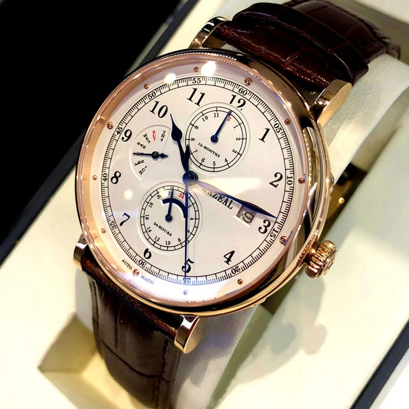 HAZEAL Business Men Wristwatch Seagull Movement Men's Automatic Mechanical Watches Sapphire Waterproof Calendar Watches
HAZEAL Business Men Wristwatch Seagull Movement Men's Automatic Mechanical Watches Sapphire Waterproof Calendar Watches