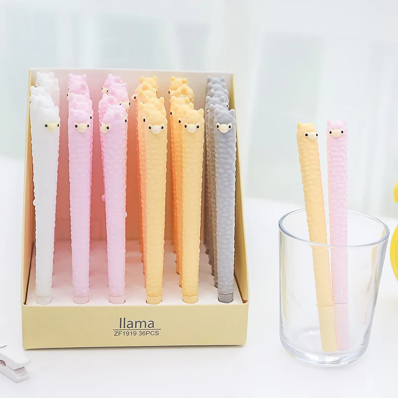 36PCS Korean Cute Alpaca Modeling Gel Pen 0.5mm Carbon Black Water Pen Kawaii School Supplies StationeryGel Pens
36PCS Korean Cute Alpaca Modeling Gel Pen 0.5mm Carbon Black Water Pen Kawaii School Supplies StationeryGel Pens