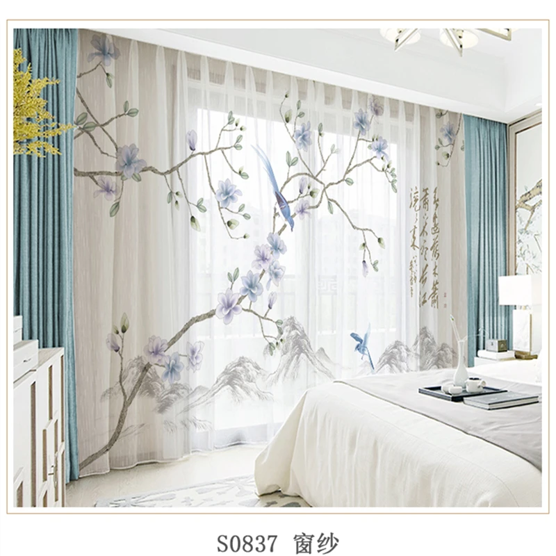 Custom Chiffon Sheer Curtain Window Drape for Bedroom Living Room Floral Blossom Birds Khaki Gray Brown Pink Blue
Custom Chiffon Sheer Curtain Window Drape for Bedroom Living Room Floral Blossom Birds Khaki Gray Brown Pink Blue