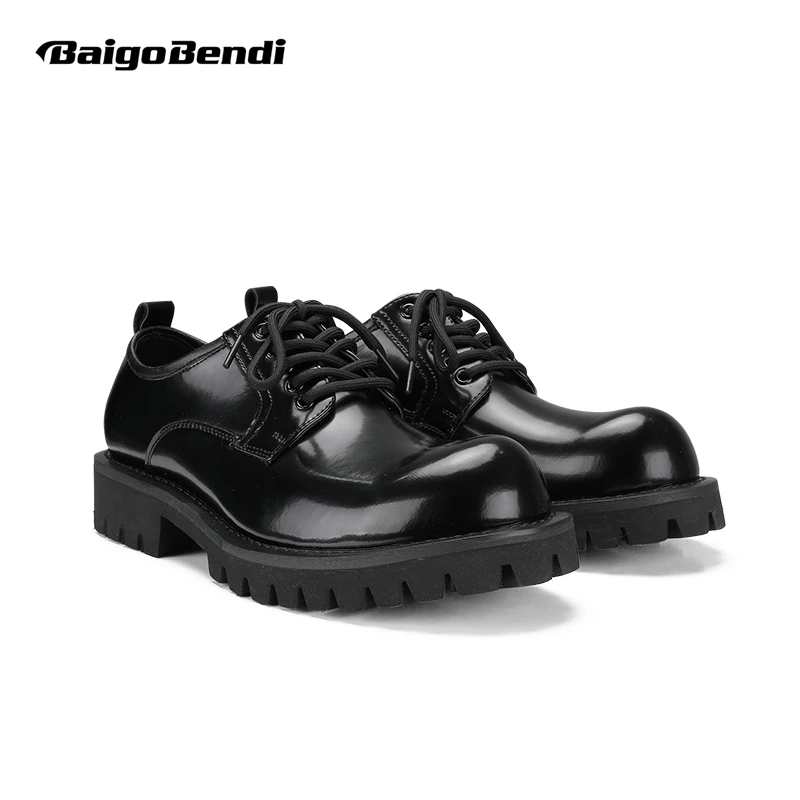 Men's Trendy Big Toe Flatforms Fashion Clunky Businessman Concise Thick-sole Oxfords
Men's Trendy Big Toe Flatforms Fashion Clunky Businessman Concise Thick-sole Oxfords