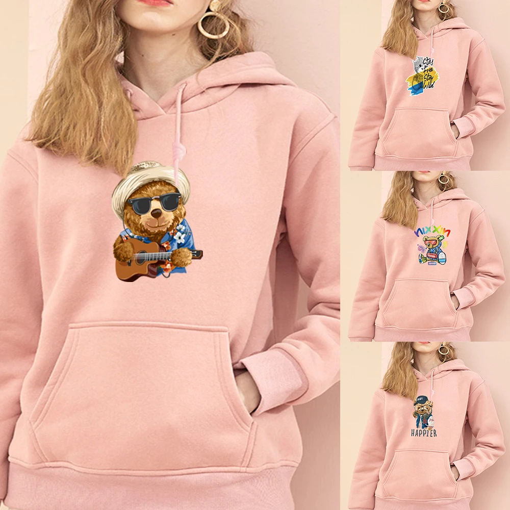 New Women Hoodies for Spring Sweatshirt Female 2021 Sweet Bear Pattern Leisure Sport Hooded Pullover Sweater Girl
New Women Hoodies for Spring Sweatshirt Female 2021 Sweet Bear Pattern Leisure Sport Hooded Pullover Sweater Girl