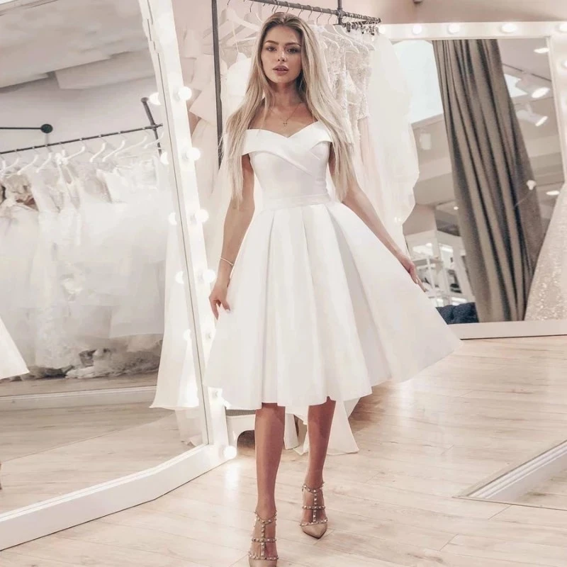 2022Angelsbridep 2 STORE Off-Shoulder Simple Design Evening Vestidos De Fiesta A-Line Short Satin Robe De Soirée De Mariage
2022Angelsbridep 2 STORE Off-Shoulder Simple Design Evening Vestidos De Fiesta A-Line Short Satin Robe De Soirée De Mariage