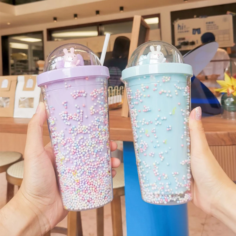 Cute Rabbit Pattern Plastic Straw Cup, Rainbow Color, Creative Personality, Fun, Girl, Student, Inphoto Gift, Portable Bottle
Cute Rabbit Pattern Plastic Straw Cup, Rainbow Color, Creative Personality, Fun, Girl, Student, Inphoto Gift, Portable Bottle