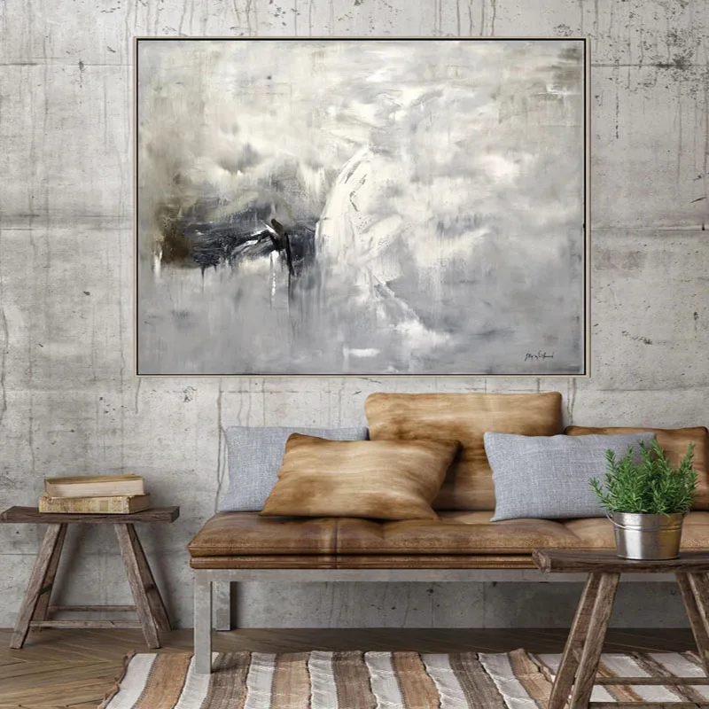 100% Hand Painted Oil Paintings Big Size Nordic Vintage Landscape Abstract Dark Wind Painting Wall for Living Room Home Decor
100% Hand Painted Oil Paintings Big Size Nordic Vintage Landscape Abstract Dark Wind Painting Wall for Living Room Home Decor