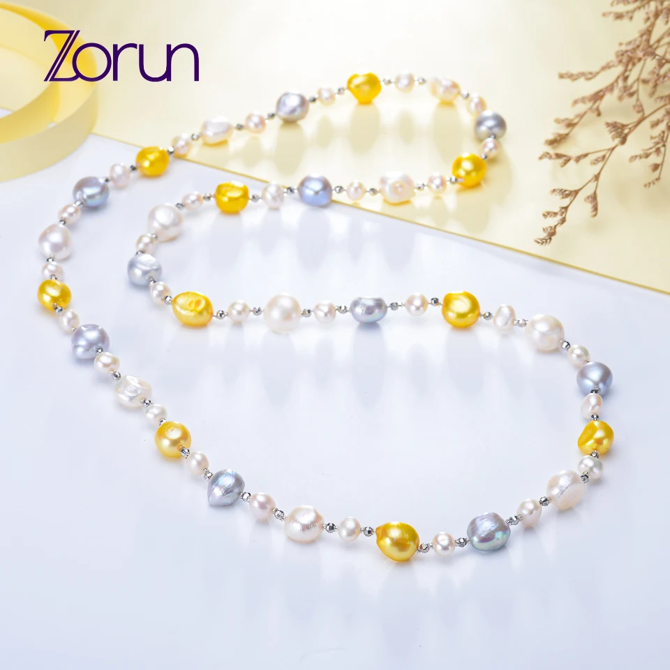 Zorun Real Natural Freshwater Pearl Sweater Chain Necklace Fine Jewelry 9-10MM Classic Style for Women New Design Good Sale
Zorun Real Natural Freshwater Pearl Sweater Chain Necklace Fine Jewelry 9-10MM Classic Style for Women New Design Good Sale