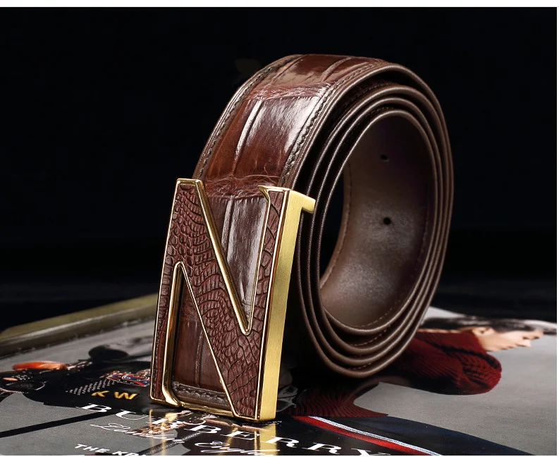 100% real genuine crocodile belly skin men belt with high end quality stainless steel buckles in gold silver colors
100% real genuine crocodile belly skin men belt with high end quality stainless steel buckles in gold silver colors