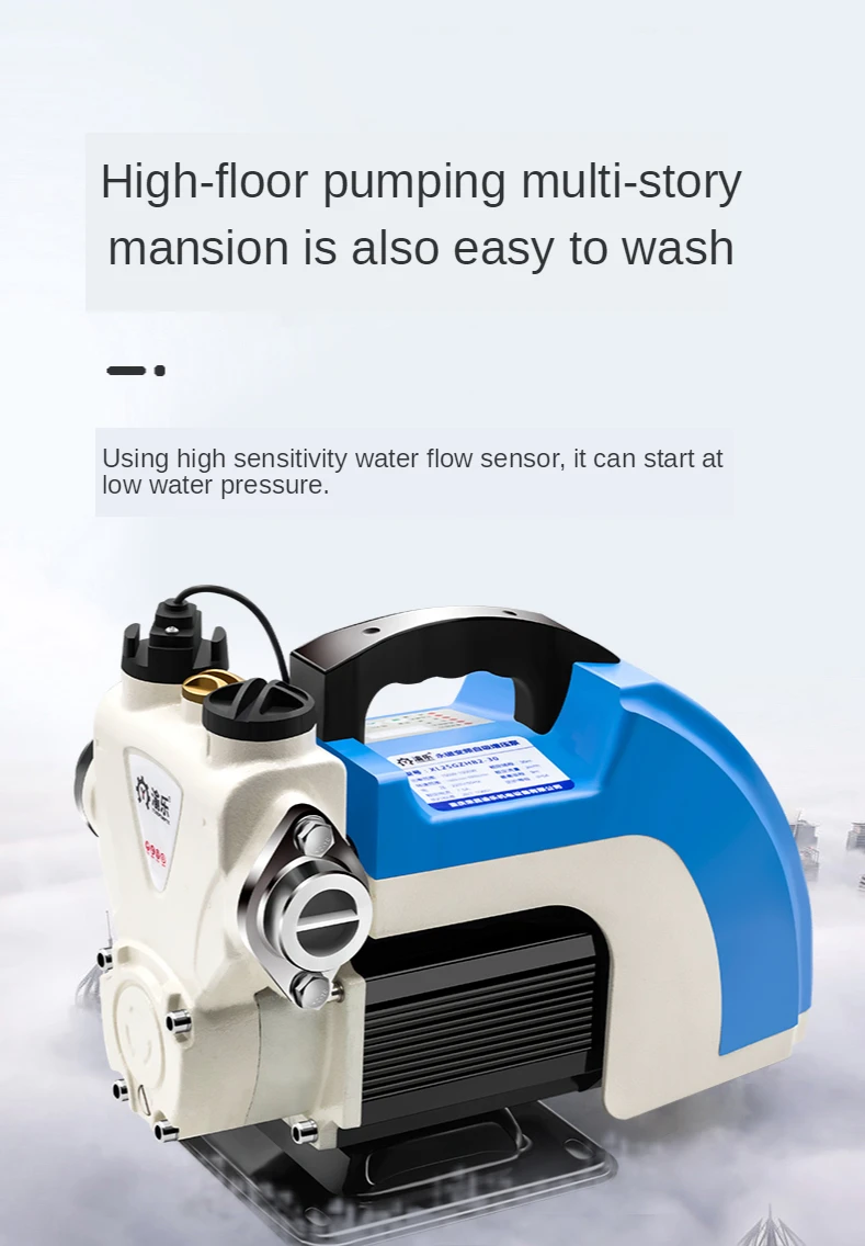 XL25GZHB2-30 Intelligent Variable Frequency Booster Pump Household Automatic Silent Tap Water Pipe Pressurized Self-priming Pump
XL25GZHB2-30 Intelligent Variable Frequency Booster Pump Household Automatic Silent Tap Water Pipe Pressurized Self-priming Pump