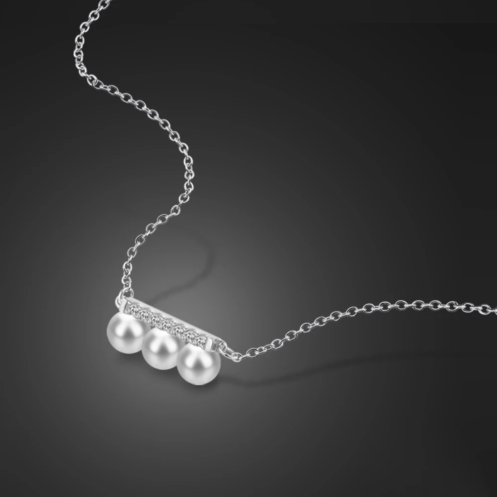 Fashion Pearl Necklace 100% 925 Sterling Silver Women's Jewelry Charm Rose Gold choker Lady Silver Accessories Gift
Fashion Pearl Necklace 100% 925 Sterling Silver Women's Jewelry Charm Rose Gold choker Lady Silver Accessories Gift