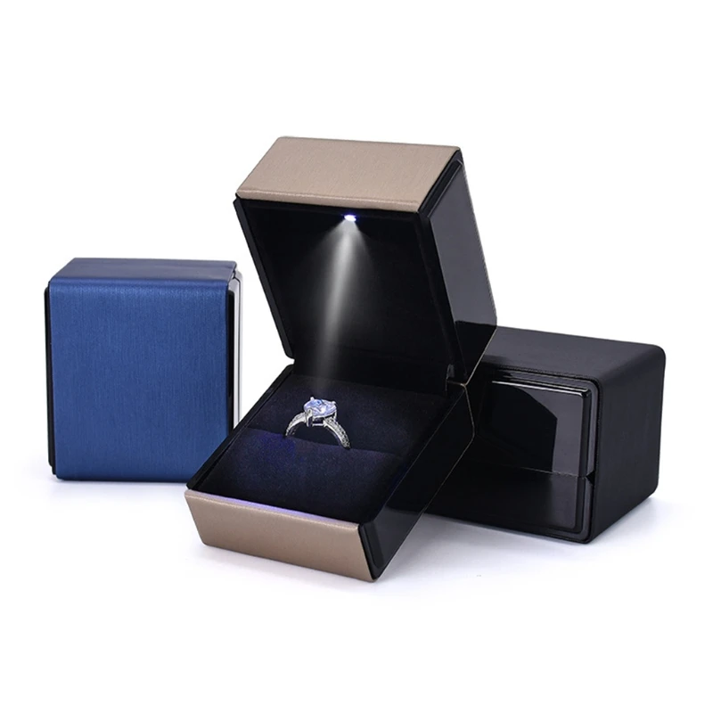 LED Lighted Earring Ring Gift Box Wedding Engagement Ring Jewelry Display Holder
LED Lighted Earring Ring Gift Box Wedding Engagement Ring Jewelry Display Holder
