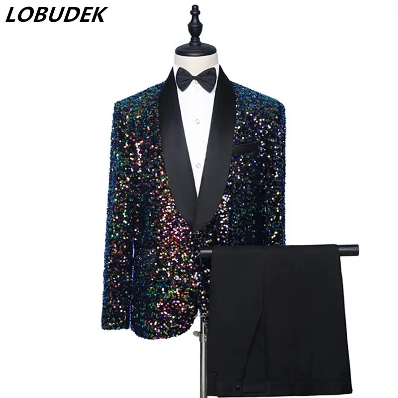 Multi-color Sequins Men's Suits Tuxedo Stage Costume Evening Party Male Singer Host Chorus Sequin Suit 2-Piece (Jacket+Pants)
Multi-color Sequins Men's Suits Tuxedo Stage Costume Evening Party Male Singer Host Chorus Sequin Suit 2-Piece (Jacket+Pants)