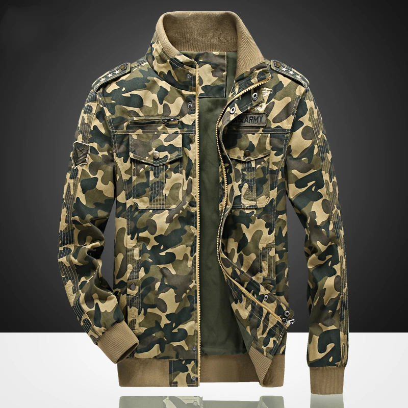 2020 New Camouflage Military Jacket Men Autumn Slim Fit Cotton Jackets Men Camo Army Coat Masculino Outdoor Cotton Plus size 6XL
2020 New Camouflage Military Jacket Men Autumn Slim Fit Cotton Jackets Men Camo Army Coat Masculino Outdoor Cotton Plus size 6XL