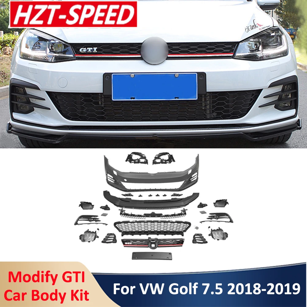 Golf 7.5 Modify GTI Style Car Body Kit ABS Unpainted Front Rear Bumper Side Skirts For VW Golf 7.5 2018-2019
Golf 7.5 Modify GTI Style Car Body Kit ABS Unpainted Front Rear Bumper Side Skirts For VW Golf 7.5 2018-2019