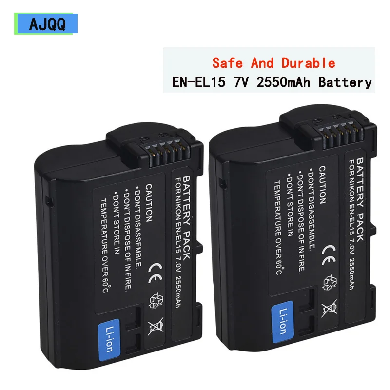 2PCS En-el15b 7.0V 2550mAh ENEL15 Decoded Camera Battery Use For Nikon V1 D500 D750 D7100 D7000 d7200 D800E D800 D600
2PCS En-el15b 7.0V 2550mAh ENEL15 Decoded Camera Battery Use For Nikon V1 D500 D750 D7100 D7000 d7200 D800E D800 D600