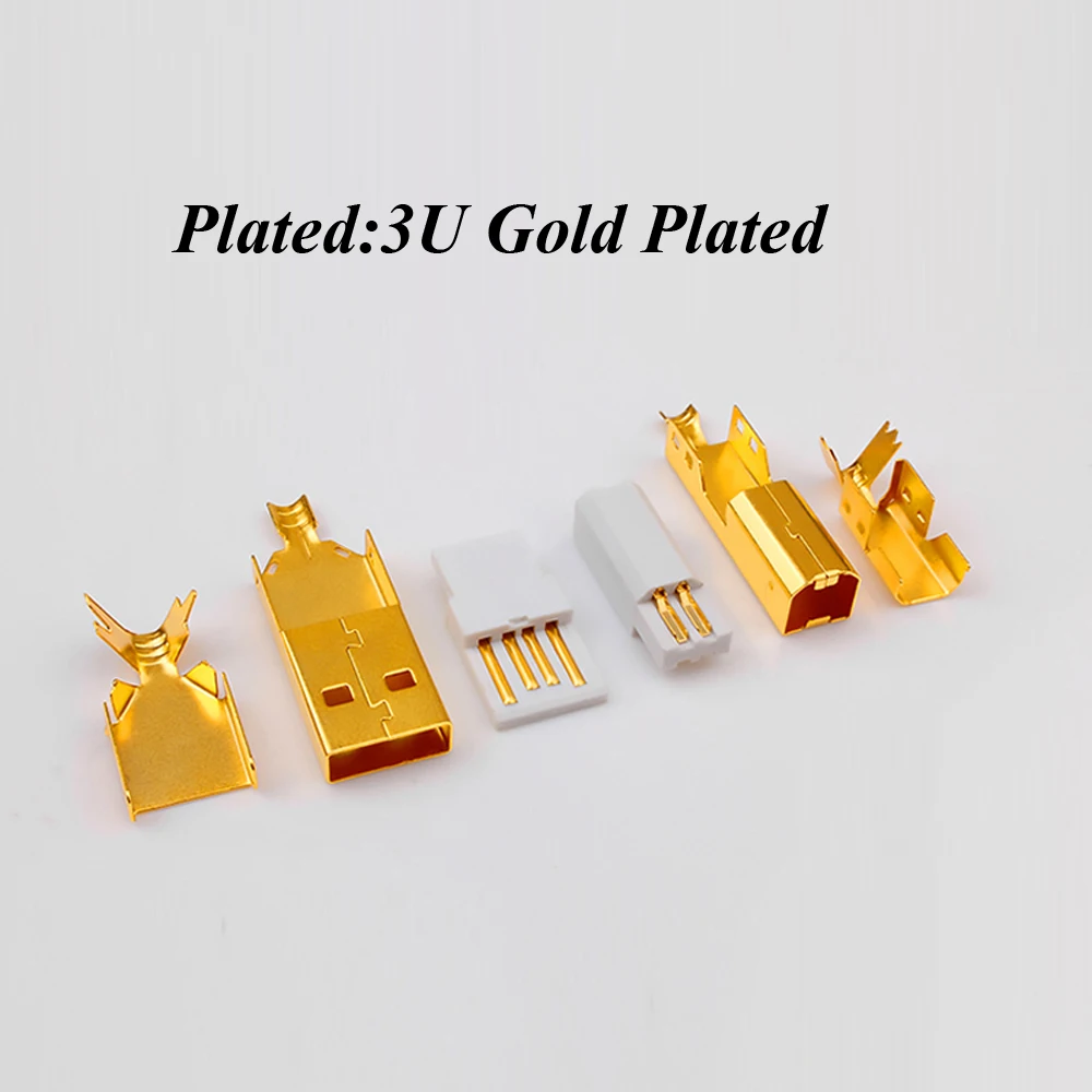 Комплект паяльных адаптеров USB A на B, 24k 3U позолоченный Hi-Fi кабель для самостоятельной сборки
Комплект паяльных адаптеров USB A на B, 24k 3U позолоченный Hi-Fi кабель для самостоятельной сборки