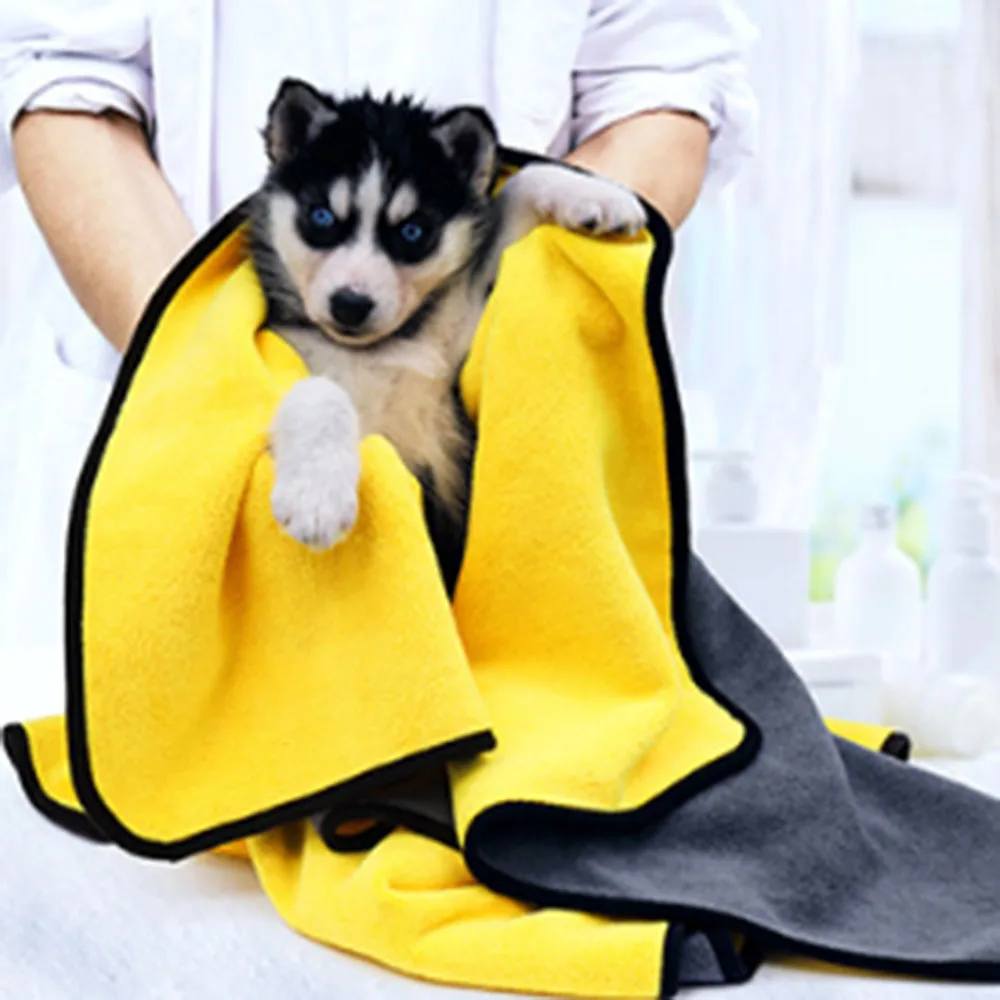 Absorbent Towel Pet Dog Cat Dry Superabsorbent Fiber Artifact Supplies Quick-drying With a bath Towel
Absorbent Towel Pet Dog Cat Dry Superabsorbent Fiber Artifact Supplies Quick-drying With a bath Towel