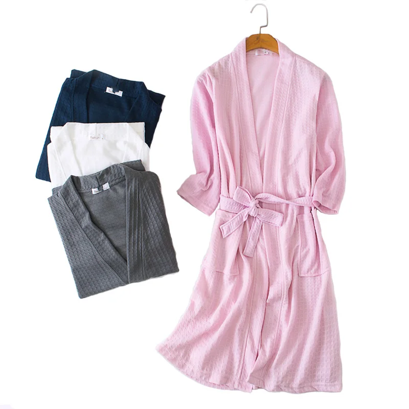 Spring And Summer Simple Style Robe Pajamas Women or Man Lovers Absorbent Bathrobe Nightgown Home Clothes Sleep Lounge Wear
Spring And Summer Simple Style Robe Pajamas Women or Man Lovers Absorbent Bathrobe Nightgown Home Clothes Sleep Lounge Wear