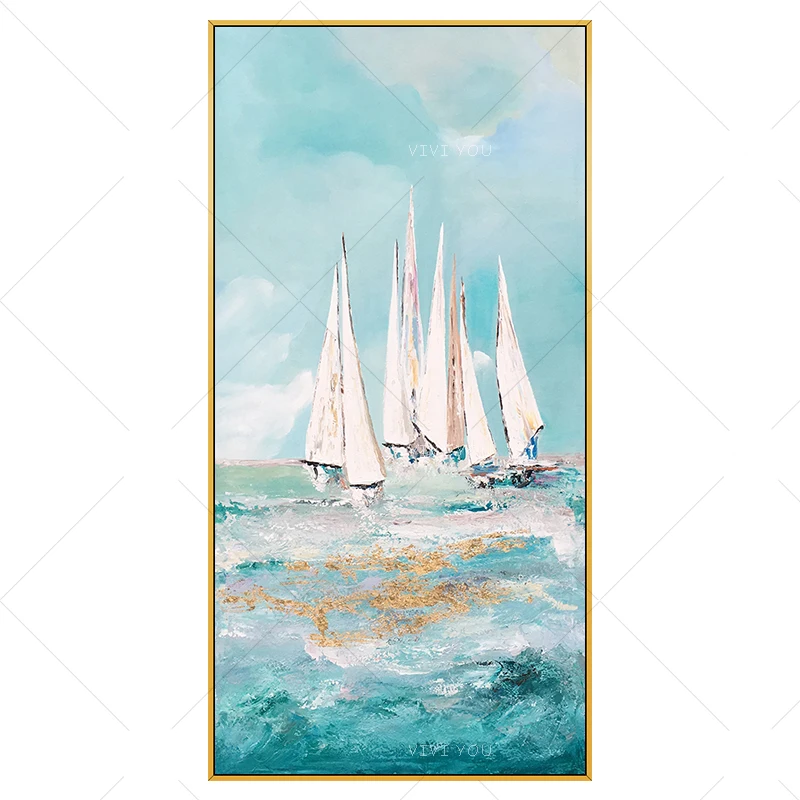 Handmade blue sea sailboat Oil Painting landscape Large Abstrate on Canvas Wall art Pictures for Living Room Bedroom Home Decor
Handmade blue sea sailboat Oil Painting landscape Large Abstrate on Canvas Wall art Pictures for Living Room Bedroom Home Decor