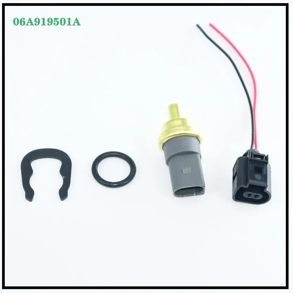 New engine coolant temperature sensor connector with clip & O-ring For Audi VW Skoda seat 06A919501A / 95510612500 / 95510612501
New engine coolant temperature sensor connector with clip & O-ring For Audi VW Skoda seat 06A919501A / 95510612500 / 95510612501