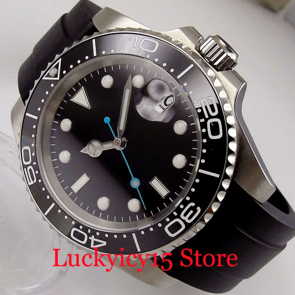 New Sterile Mechancial Men Watch 24 Jewels NH35 MIYOTA 8215 PT5000 Movement Rubber Band Steril Black Dial Screw Down Crown
New Sterile Mechancial Men Watch 24 Jewels NH35 MIYOTA 8215 PT5000 Movement Rubber Band Steril Black Dial Screw Down Crown