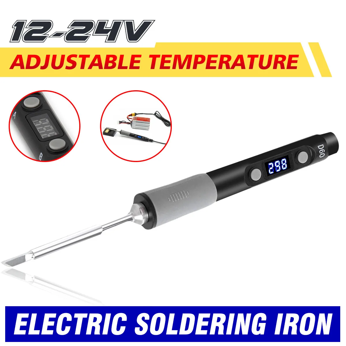 SQ-D60 60W Intelligent Digital Soldering Iron Station Type-C Interface 100-400 Adjustable Temperature Spot Welding Machine Kits
SQ-D60 60W Intelligent Digital Soldering Iron Station Type-C Interface 100-400 Adjustable Temperature Spot Welding Machine Kits