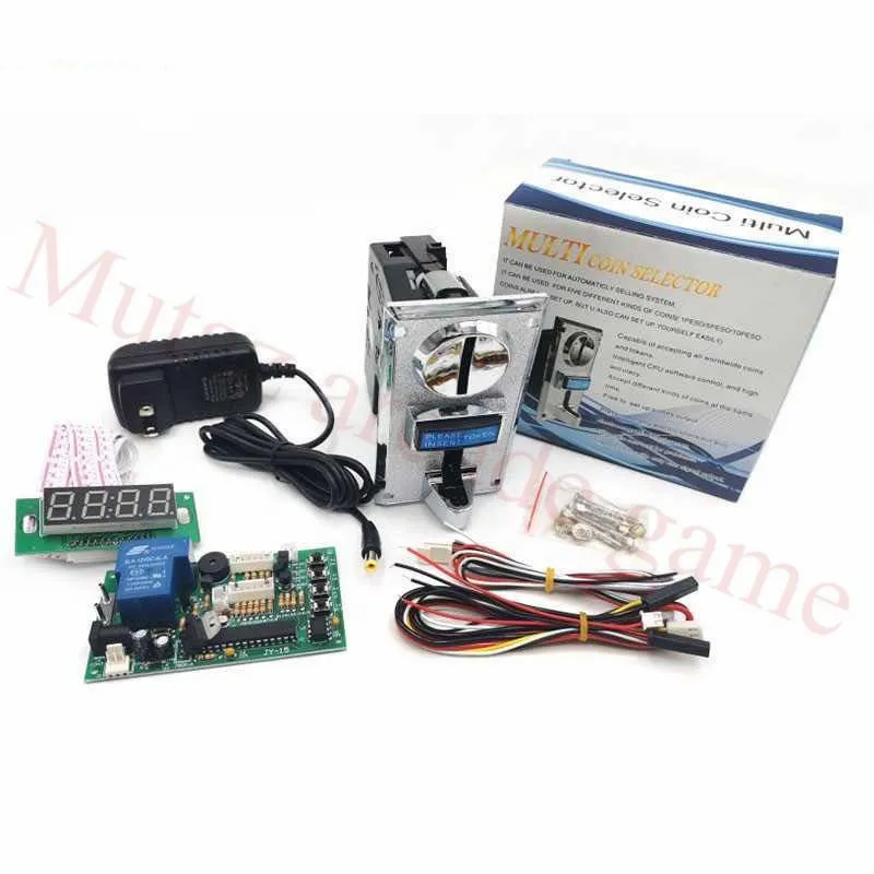 616 Multi coin Selector with JY-15B coin operated timer control device and 12V power adapter for washing machine
616 Multi coin Selector with JY-15B coin operated timer control device and 12V power adapter for washing machine