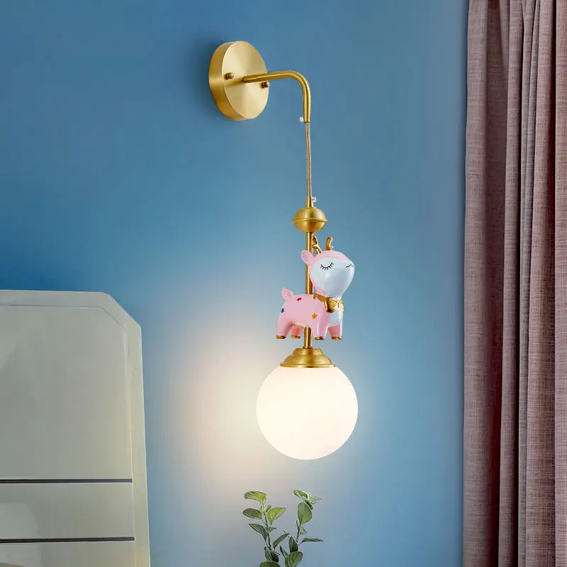 Cartoon Fawn Brass Resin Wall Lamp Modern LED Bedroom Bedside Wall Light Home Decor Living Room Children's Room Light Fixtures
Cartoon Fawn Brass Resin Wall Lamp Modern LED Bedroom Bedside Wall Light Home Decor Living Room Children's Room Light Fixtures