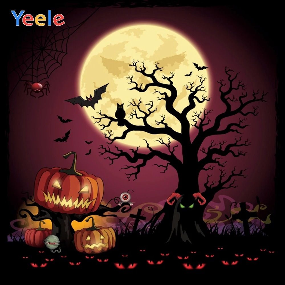 Halloween Backdrop Tree Branches Pumpkin Lantern Bat Spider Web Cartoon Vinyl Photography Background For Photo Studio Photophone
Halloween Backdrop Tree Branches Pumpkin Lantern Bat Spider Web Cartoon Vinyl Photography Background For Photo Studio Photophone