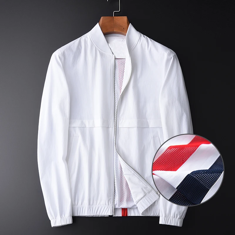 Baseball Collar Luxury Mesh Contrast Color Design White Mens Jackets And Coats Slim Casual Sport Coat Men 4XL
Baseball Collar Luxury Mesh Contrast Color Design White Mens Jackets And Coats Slim Casual Sport Coat Men 4XL