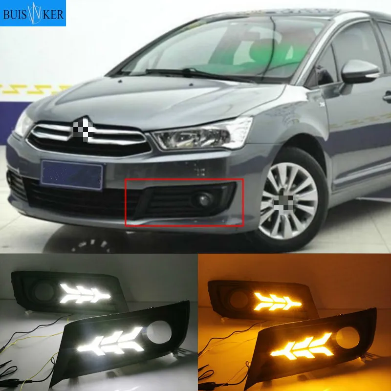 LED DRL daytime running light+Front fog light For Citroen C-Quatre 2012-2018 with Dynamic moving yellow turn signal
LED DRL daytime running light+Front fog light For Citroen C-Quatre 2012-2018 with Dynamic moving yellow turn signal