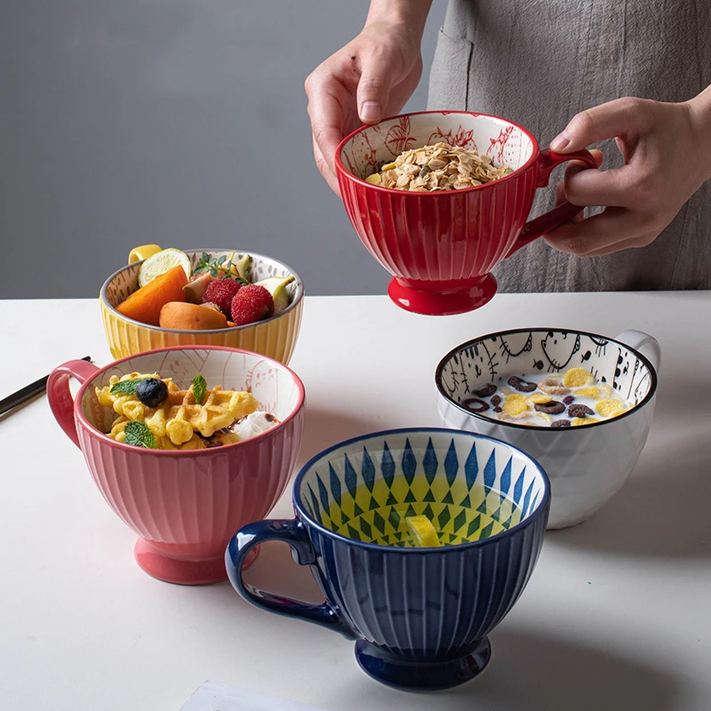 High-grade Breakfast Cereal Coffee Cup Household Large Capacity Milk Tea Juice Ceramic Mug Creative Kitchen Tableware Decor
High-grade Breakfast Cereal Coffee Cup Household Large Capacity Milk Tea Juice Ceramic Mug Creative Kitchen Tableware Decor
