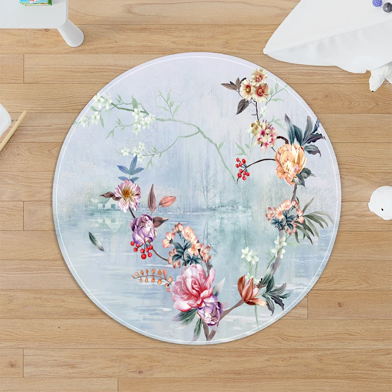 Chinese Style Landscape Painting Round Floor Mats Livingroom Rugs Large Decor Home Living Room Bedroom Bathroom Decorate Carpet
Chinese Style Landscape Painting Round Floor Mats Livingroom Rugs Large Decor Home Living Room Bedroom Bathroom Decorate Carpet