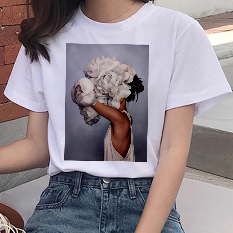Women's T Shirts Harajuku Aesthetic Feather Flowers Printing T-shirt female Fashion Short Sleeve Tee Shirt Casual Women Clothing
Women's T Shirts Harajuku Aesthetic Feather Flowers Printing T-shirt female Fashion Short Sleeve Tee Shirt Casual Women Clothing