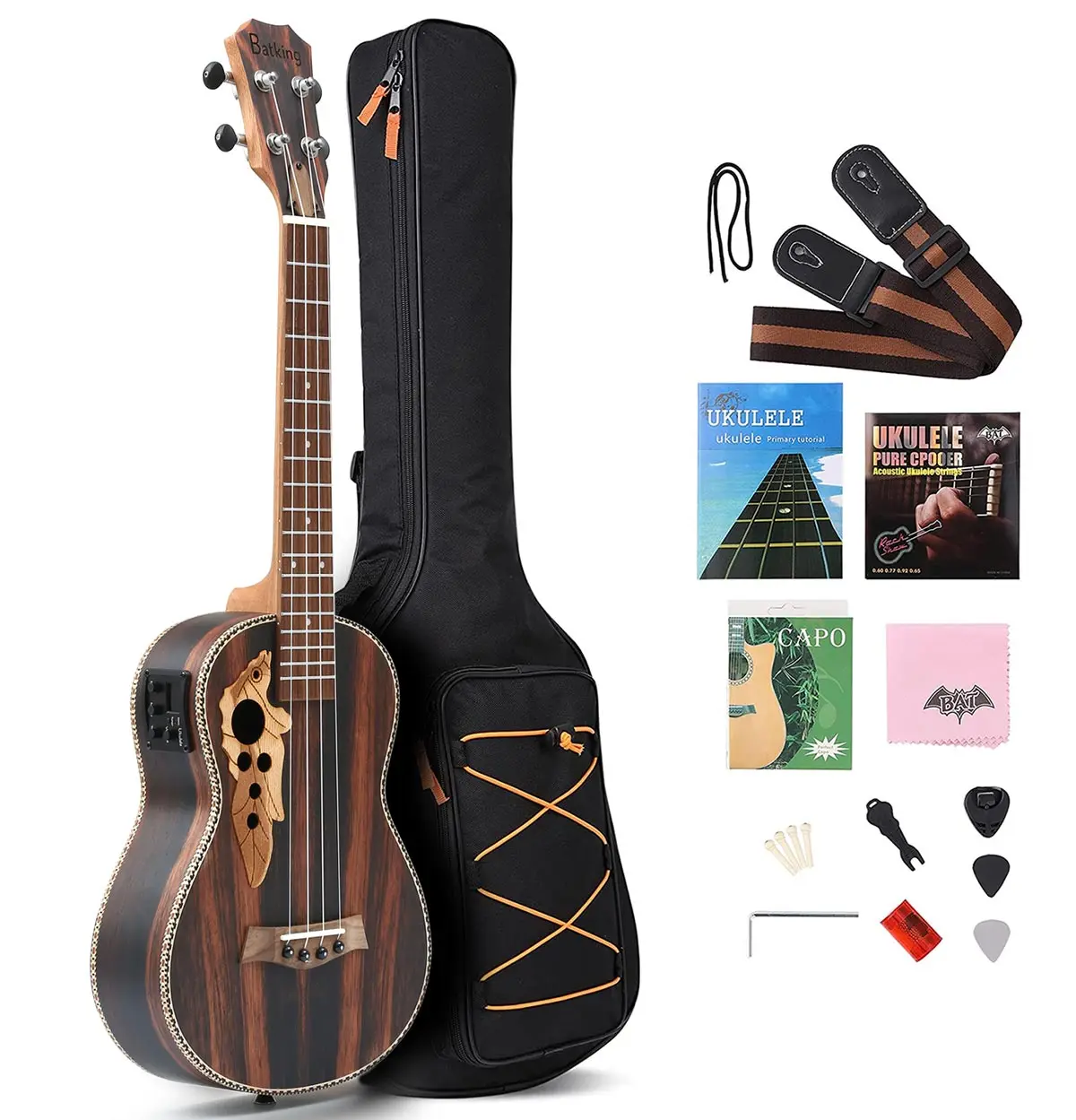 30 Inch All Blackwood Baritone Acoustic Electric Ukulele With Truss Rod with EQ with Gig Bag,Strap,Nylon String,Electric Tuner
30 Inch All Blackwood Baritone Acoustic Electric Ukulele With Truss Rod with EQ with Gig Bag,Strap,Nylon String,Electric Tuner