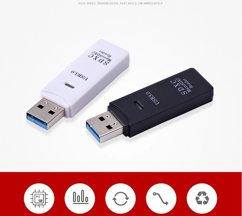 USB 3.0 interface card reader SD high speed card reader TF card reader supports SDXC 64g
USB 3.0 interface card reader SD high speed card reader TF card reader supports SDXC 64g