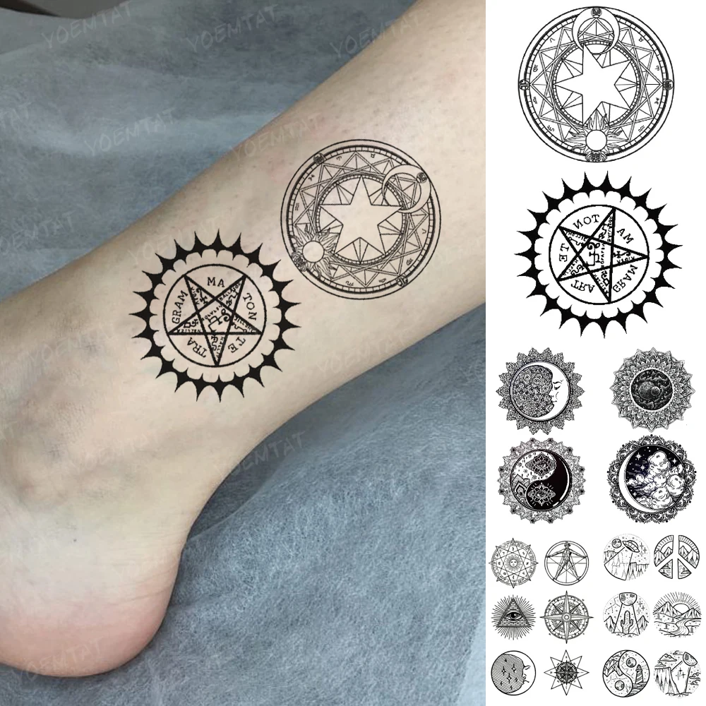 3D Water Transfer Temporary Tattoo Sticker Star Moon Magic Totem Arabic Character Flash Tatto Woman Man Line Body Art Fake Tatoo
3D Water Transfer Temporary Tattoo Sticker Star Moon Magic Totem Arabic Character Flash Tatto Woman Man Line Body Art Fake Tatoo