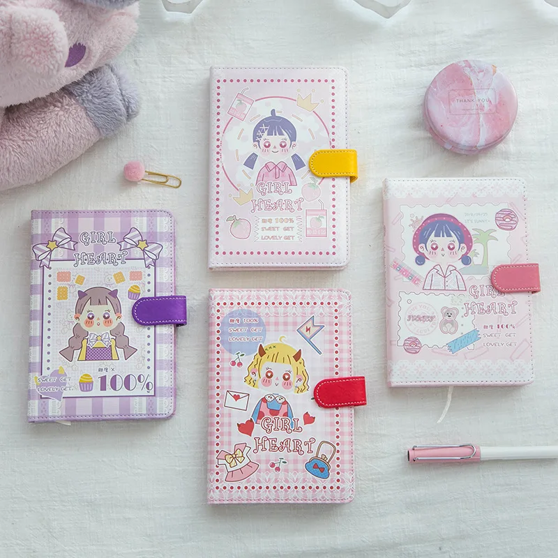 Cute Teenage Heart Notebook PU Cover Magnetic Book Creative Coloring Page Illustration Diary School Notepad Korean Stationery
Cute Teenage Heart Notebook PU Cover Magnetic Book Creative Coloring Page Illustration Diary School Notepad Korean Stationery