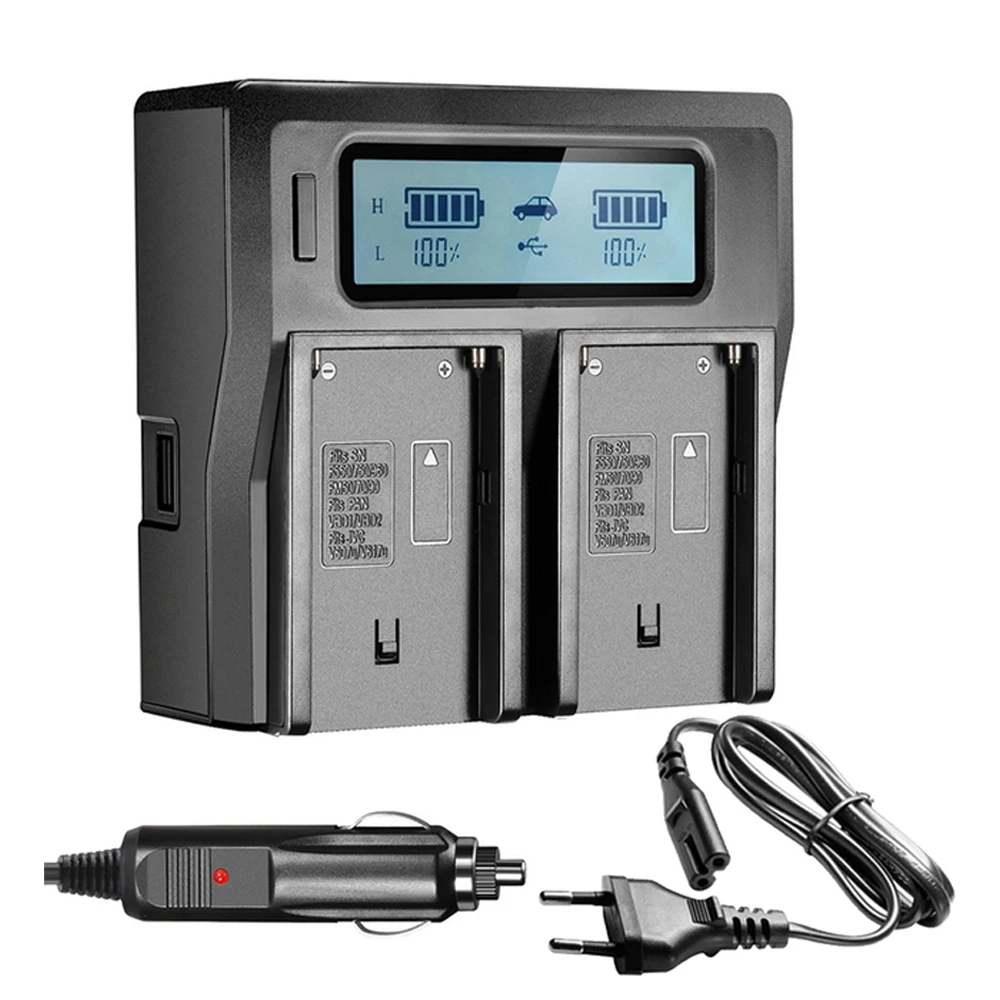 NP F970 NP-F960 Dual Channel Digital Camera Battery Charger w/ LCD Display for Sony NP-F550/F750/F950/ NP-FM50/FM500H/QM71
NP F970 NP-F960 Dual Channel Digital Camera Battery Charger w/ LCD Display for Sony NP-F550/F750/F950/ NP-FM50/FM500H/QM71