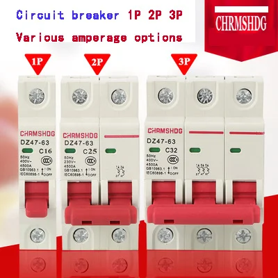 CHRMSHDG DZ47-63 2P 6A 10A 16A 20A 25A 32A 40A 50A 63A Mini Circuit Breaker Cutout Switch Miniature Household Air Switch
CHRMSHDG DZ47-63 2P 6A 10A 16A 20A 25A 32A 40A 50A 63A Mini Circuit Breaker Cutout Switch Miniature Household Air Switch