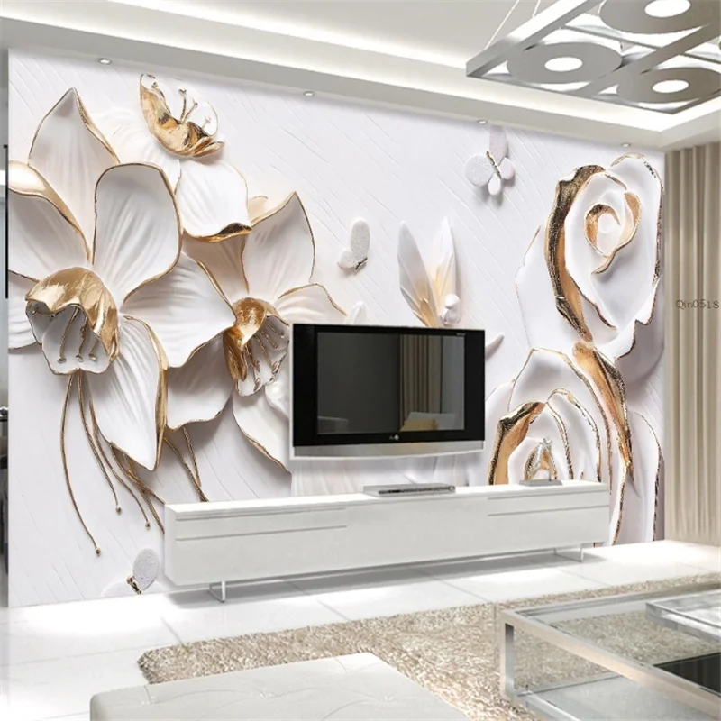 wellyu Customized large wallpaper 3d stereo relief guide white flower TV background living room bedroom background wallpaper
wellyu Customized large wallpaper 3d stereo relief guide white flower TV background living room bedroom background wallpaper