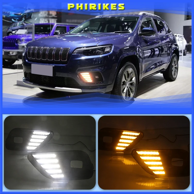 2PCS LED Daytime Running Light For Jeep Cherokee 2019 2020 Car Accessories Waterproof ABS 12V DRL Fog Lamp Decoration
2PCS LED Daytime Running Light For Jeep Cherokee 2019 2020 Car Accessories Waterproof ABS 12V DRL Fog Lamp Decoration