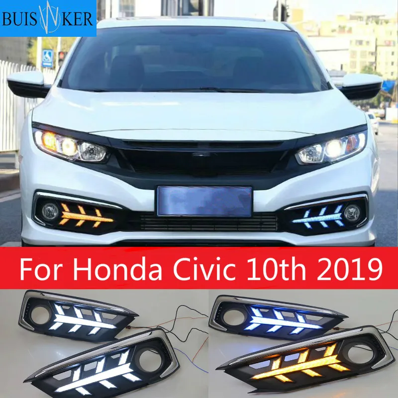 2Pcs Car LED DRL Daytime Running Lights rear bumper brake light tail light fog lamp For Honda Civic 10th 2019
2Pcs Car LED DRL Daytime Running Lights rear bumper brake light tail light fog lamp For Honda Civic 10th 2019