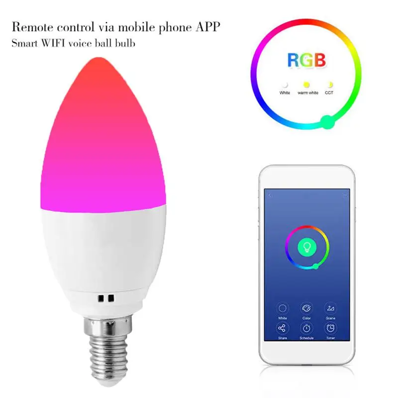 RGBW LED Light Bulb LED Lamp LED Bulb Decoration Home Bedroom WIFI Control Bar Party for Google Home Durable Wireless
RGBW LED Light Bulb LED Lamp LED Bulb Decoration Home Bedroom WIFI Control Bar Party for Google Home Durable Wireless