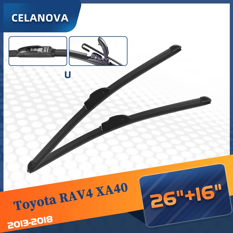 Щетка стеклоочистителя CELANOVA для Toyota, для RAV4 XA40 2013 - 2018 26 дюймов + 16 дюймов, бескаркасные резиновые стеклоочистители
Щетка стеклоочистителя CELANOVA для Toyota, для RAV4 XA40 2013 - 2018 26 дюймов + 16 дюймов, бескаркасные резиновые стеклоочистители
