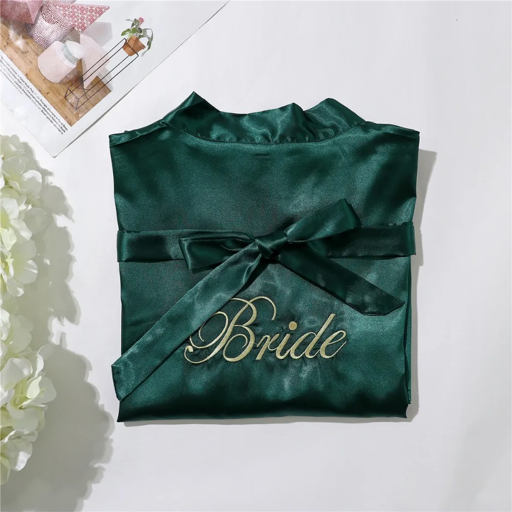 Green Silk Bridesmaid Bride Robe Sexy Women Short Satin Wedding Kimono Robes Sleepwear Nightgown Dress Woman Bathrobe Pajamas
Green Silk Bridesmaid Bride Robe Sexy Women Short Satin Wedding Kimono Robes Sleepwear Nightgown Dress Woman Bathrobe Pajamas