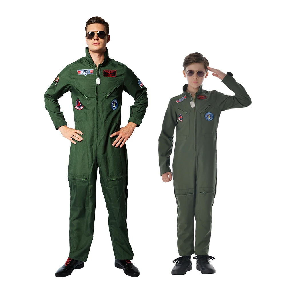 Reneecho Men Top Gun Flight Suit Costume Boys Air Force Fighter Pilot Jumpsuit Halloween Costume For Family Purim Cosplay
Reneecho Men Top Gun Flight Suit Costume Boys Air Force Fighter Pilot Jumpsuit Halloween Costume For Family Purim Cosplay
