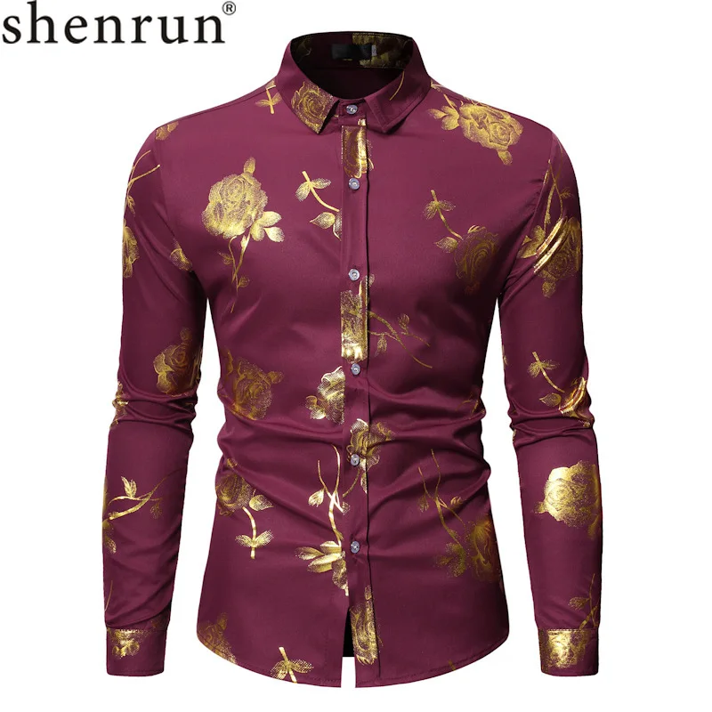 Shenrun Men's Long Sleeve Spring Autumn Shirts Rose Gold Stamp Fashion High Quality Groom Shirt Stage Show Business Party Prom
Shenrun Men's Long Sleeve Spring Autumn Shirts Rose Gold Stamp Fashion High Quality Groom Shirt Stage Show Business Party Prom