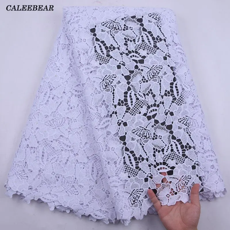 Hot Sale African Guipure Lace Fabric White Nigerian Water Soluble Cord Laces Embroidered Lace Materials For Wedding Party S2187
Hot Sale African Guipure Lace Fabric White Nigerian Water Soluble Cord Laces Embroidered Lace Materials For Wedding Party S2187